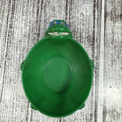 Teenage Mutant Ninja Turtles Leonardo Green Plastic Bowl Vintage Kids Dish TMNT