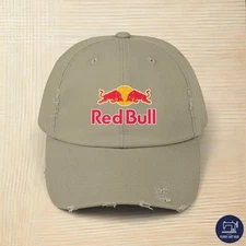 Red Bull Logo Unisex Distressed Cap