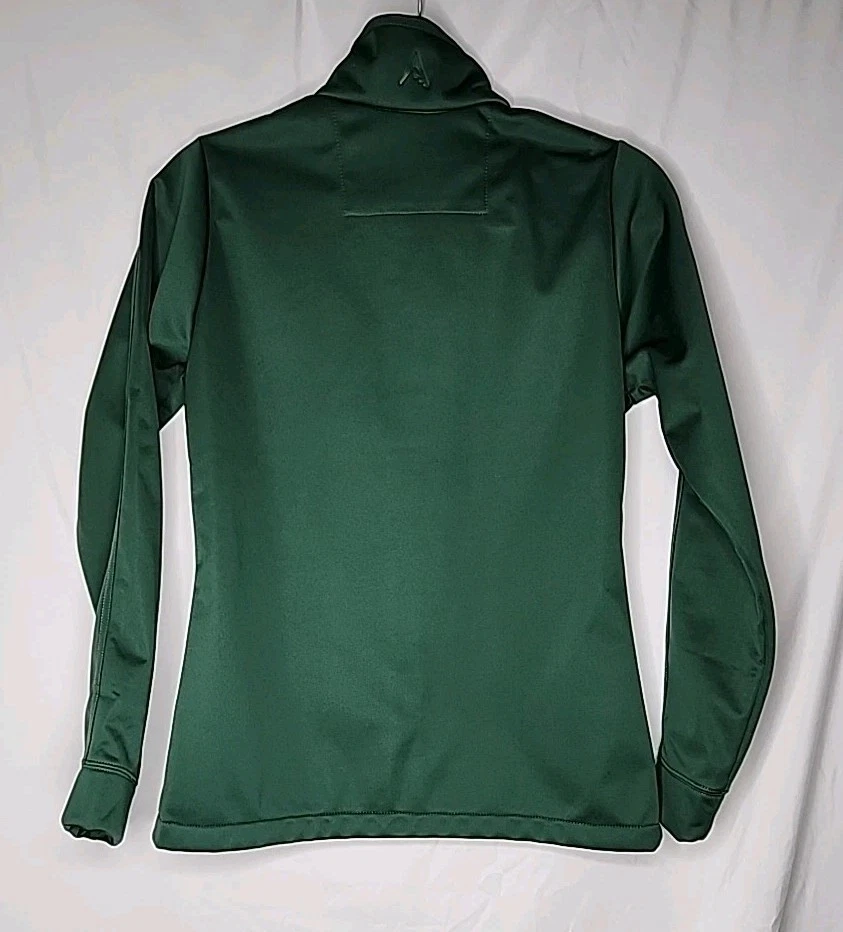 Chaqueta ANTIGUA MBL A's Mujer Cremallera Completa Verde Talla Pequeña Forrada de Vellón  Foto 2 de 4