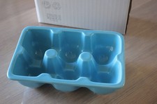 Ikea Eierplatte 6 Eier Eierkarton Eierbecher Porzellan blau Ostern neu