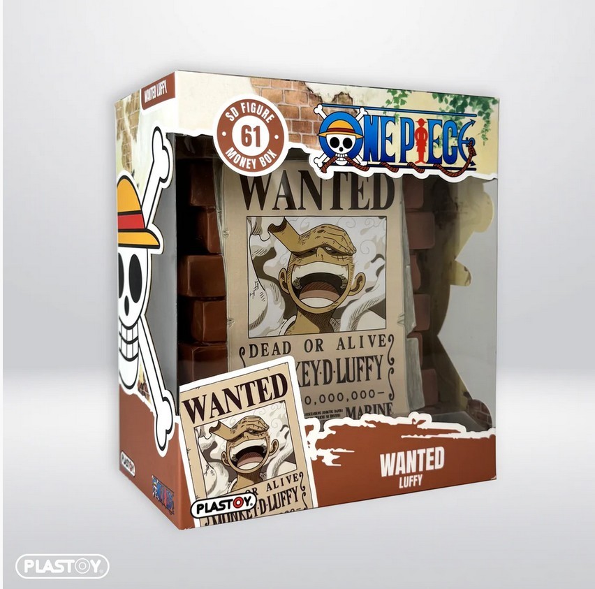 Tirelire Plastoy 80275 One Piece Wanted Luffy 15 cm NEUVE dans son emballage ...