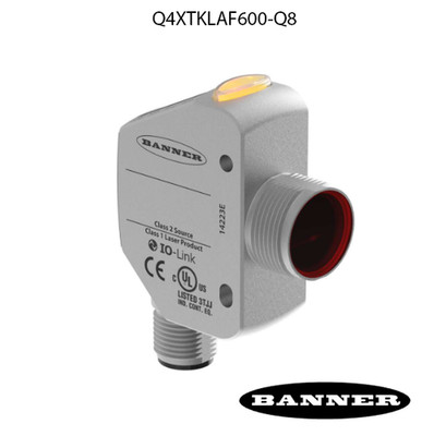 Banner Q4XTKLAF600-Q8 IO-Link PHOTOELECTRIC Distance Sensor 10-30VDC 801918