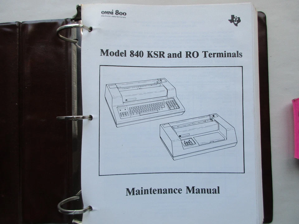 TEXAS INSTRUMENTS MODEL 840 KSR & RO MAINTENANCE MANUAL 2215564-9701 - Image 2 of 4