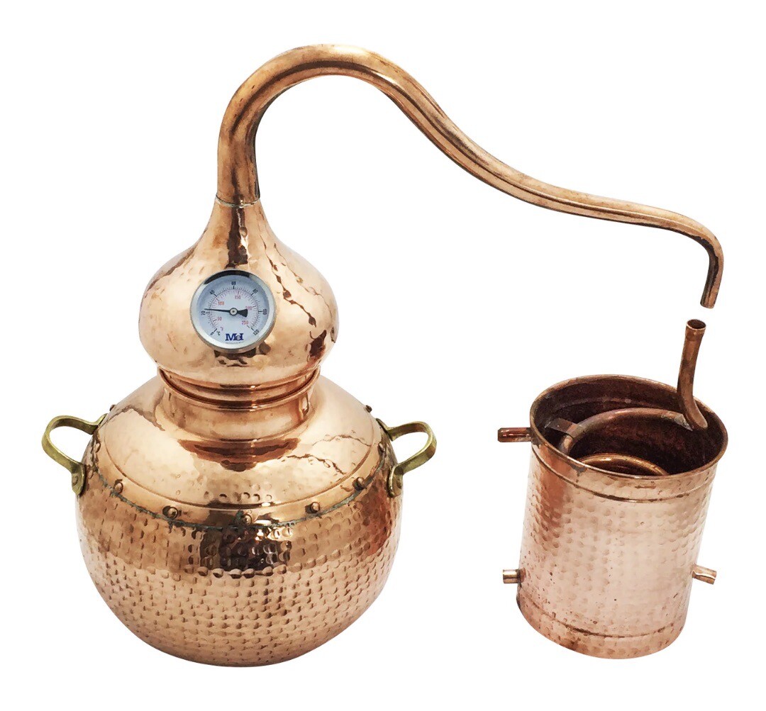 2.5 Gallon Pure Copper Alembic Still for Whiskey, Moonshine Essential Oils