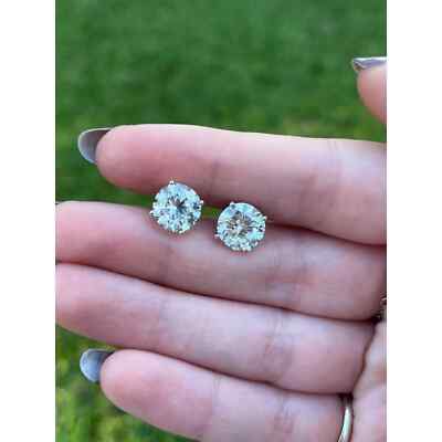 2.00 Cts Each E/F VS Clarity 14K White Gold Earrings Lab Grown Diamond STUDS
