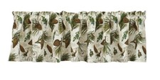 Rustic Walk in The Woods Pine Cone Country Cabin Valance 72" x 14"
