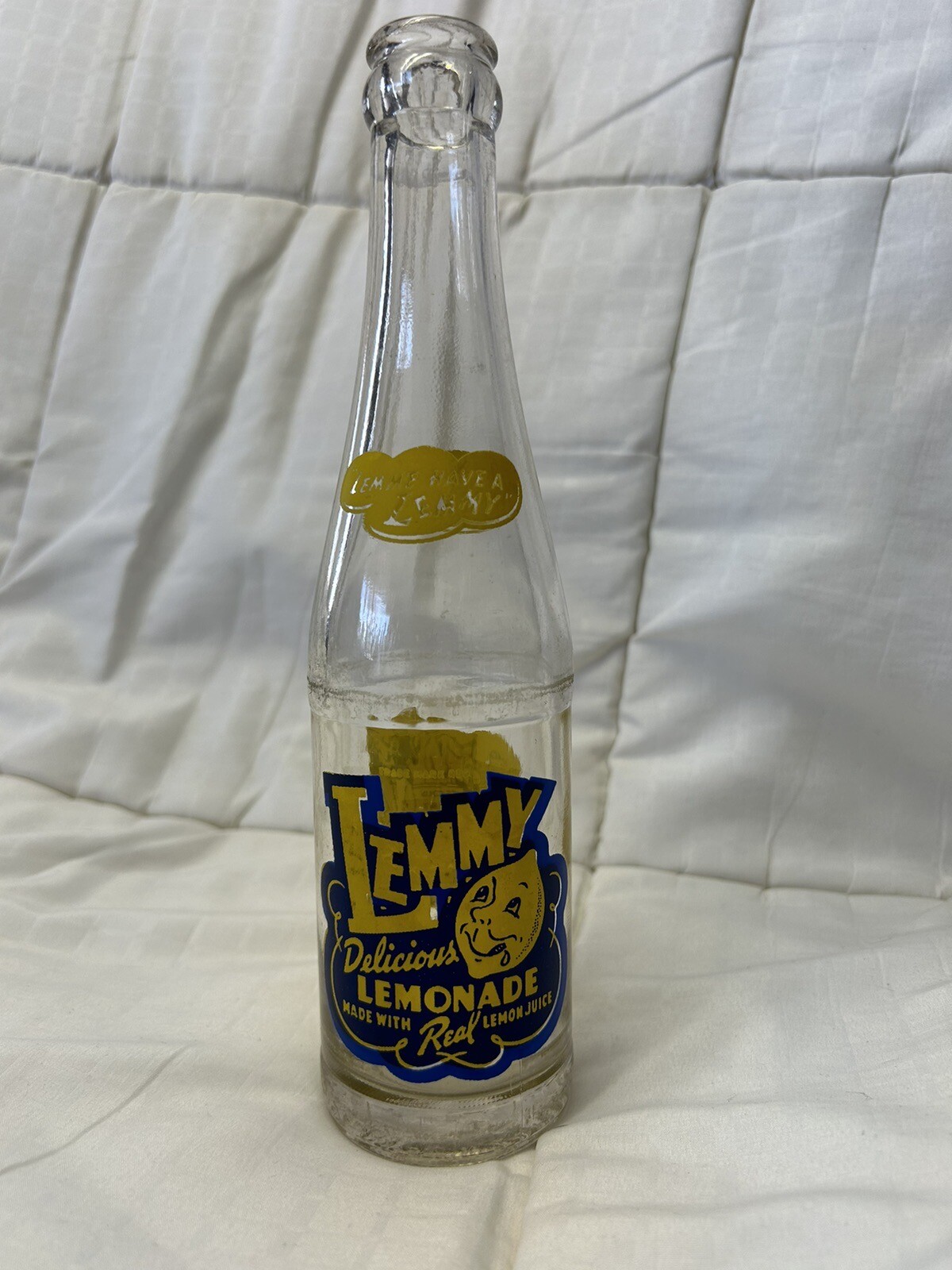 Vintage Lemmy Lemonade Soda Bottle, Wisconsin Rapids, WI. ACL Soda