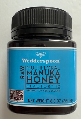 Wedderspoon Raw Manuka Honey Multifloral KFactor 12, 8.8 oz (250gr) New Zealand