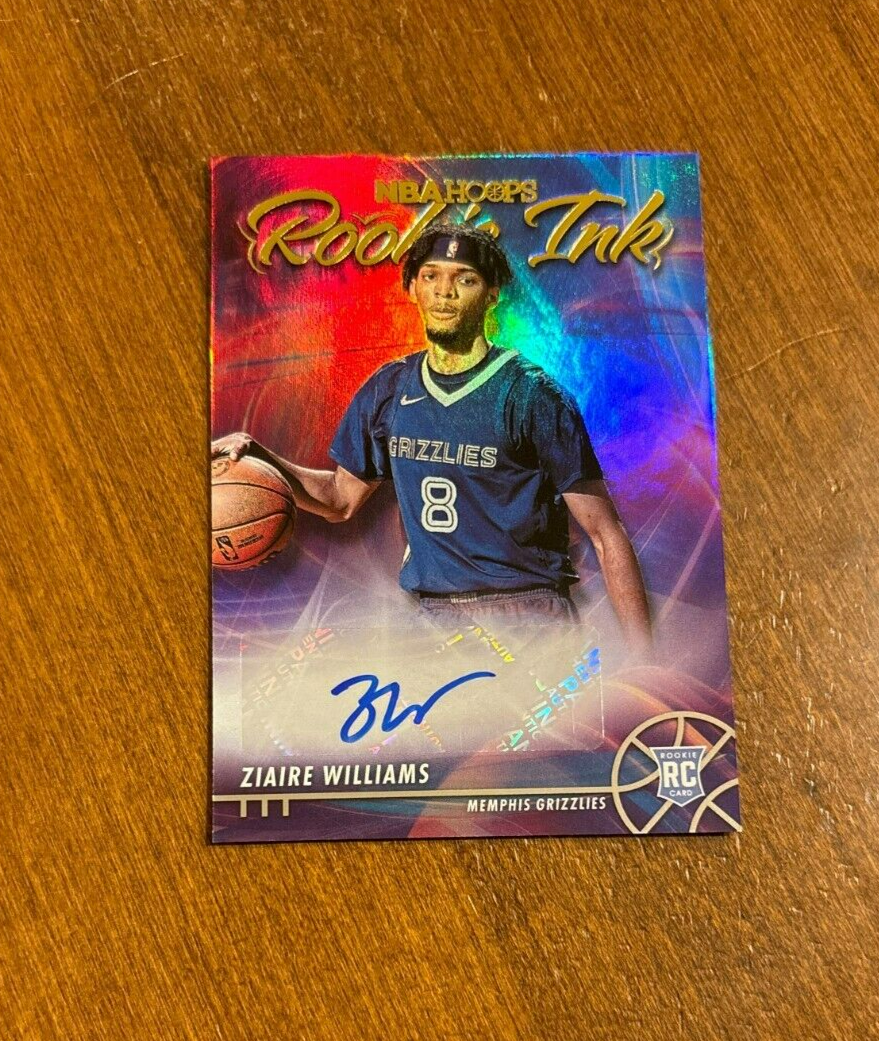 Ziaire Williams 2021-22 NBA Hoops Rookie Ink Auto RI-ZW Memphis 