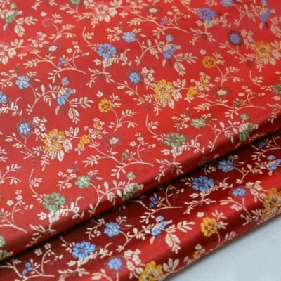 Brokat Satin Kunstseide Stoff Blumen Chinesische Kleider Cheongsam Vintage - Bild 1 von 4