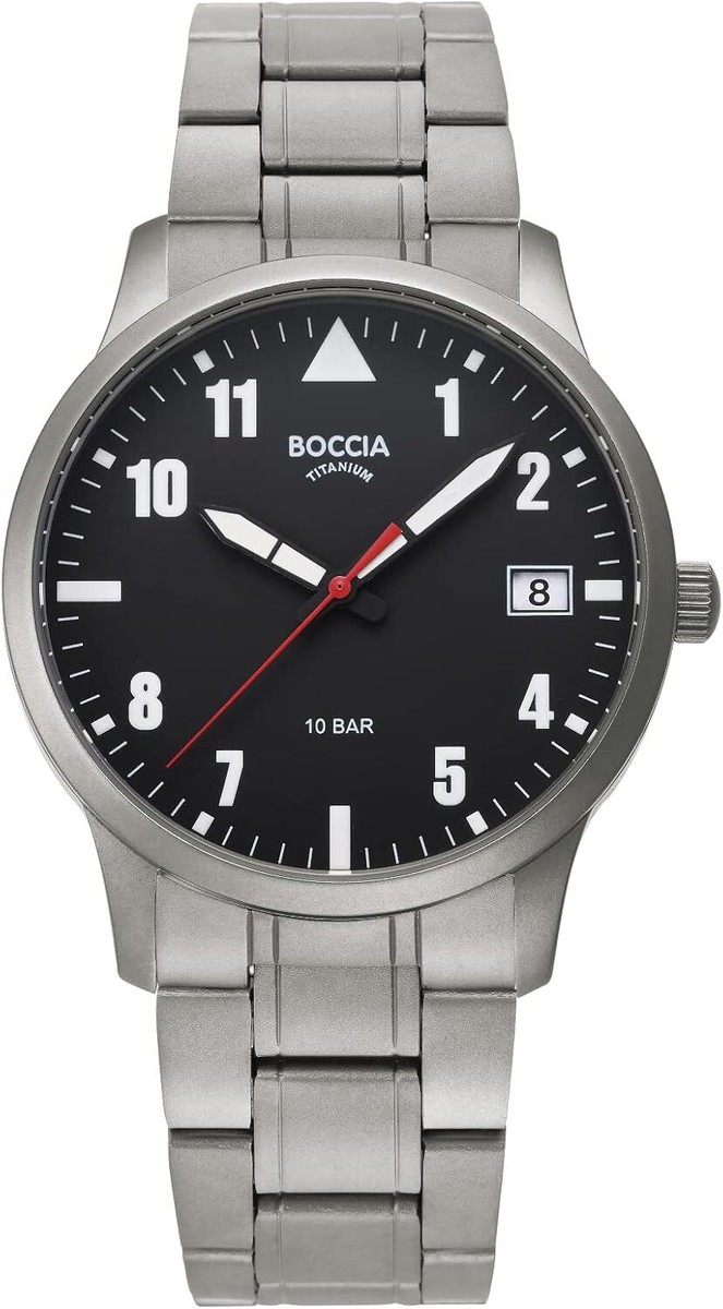Boccia Titanium Watch Sports Collection 3650-02 Men's Silver