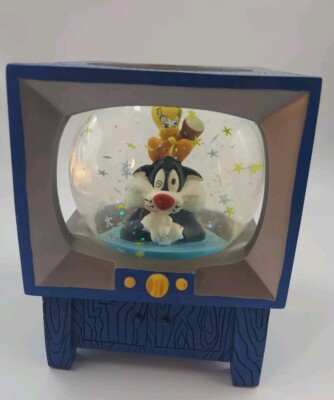1999 Looney Tunes Tweety Bird & Sylvester Cat TV Television 5 1/2  display picture 1