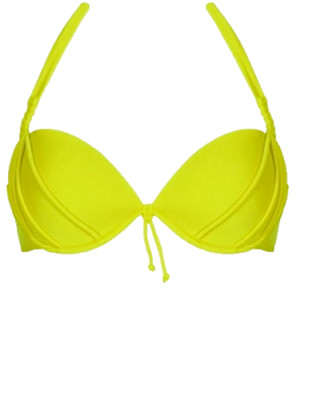 Lingadore Banana Lime Bikini Top 14 B cups 14B Underwired Moulded Padded Plunge