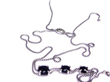 DAVID YURMAN , SS CHATELAINE Y BLACK ONYX DIAMOND NECKLACE