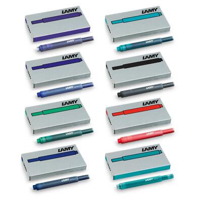 5x LAMY T10 Tinten Patrone - alle Farben: Blau, Rot, Grün, Violet, Schwarz uvm.