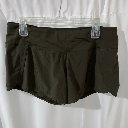 Lululemon Run Times Short II 4” Women’s Size 10 Green
