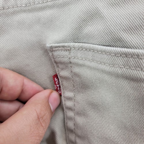 Levi's 513 Jeans Men's 36x32 Straight Leg Pants 5 Pocket beige tan denim work - Picture 10 of 16
