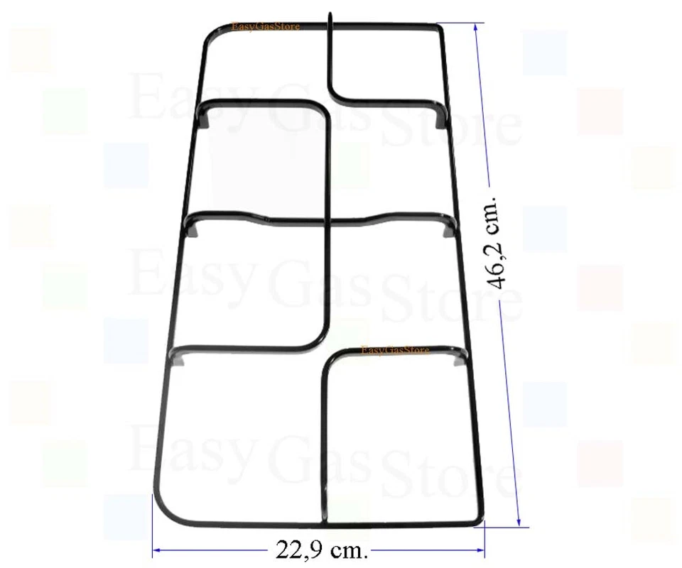 FOSTER FITTING Fitting Foster Griglia Cucina Piano Cottura a 2 Fuochi Smaltata 46,2 X 22,9 cm.