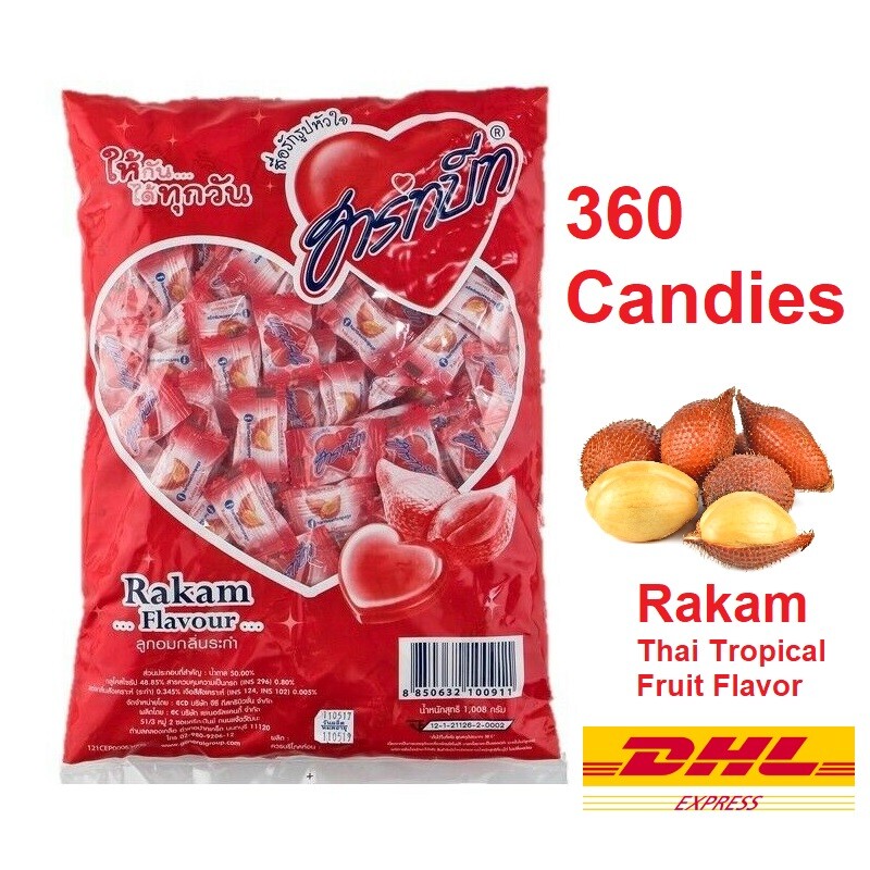360 Candies HEARTBEAT RAKAM Tropical Thai Fruit Flavor Heart Shape