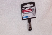 CRAFTSMAN Max Axess 1/4" Drive 1/4" 6 Pt. Go-Thru Pass-Through Socket 29229 NEW