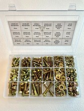 599 piece Grade 8 Fine Thread Nut Bolt Hex Bolt & Washer Assortment Kit
