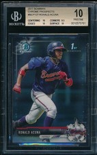 BGS 10 RONALD ACUNA JR. 1st 2017 Bowman Chrome Braves Rookie Card RC PRISTINE