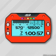 FLUORESCENT RED STYLE GEL STICKER FOR MYCHRON 5 - KARTING