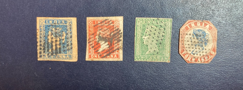 1854 HALF ANNA,ONE ANNA, TWO ANNA, FOUR ANNA USED