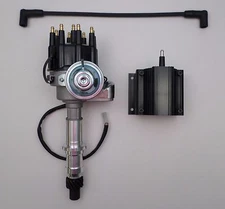 PONTIAC BLACK Small Cap HEI Distributor + Coil + Wire 301 326 350 389 400 455