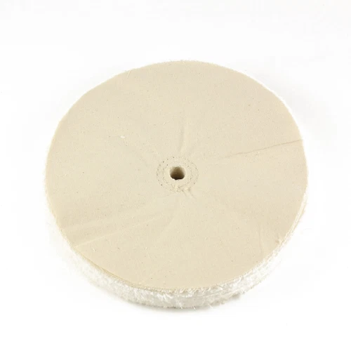 8" x 1/2" Arbor Hole - 60 Ply Loose Polishing Muslin Cotton Buffing Wheel