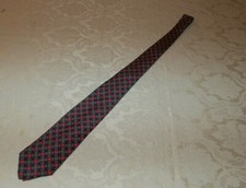 Yves Saint Laurent, Cravatta, Blu, Rombi, Seta pura, Usata