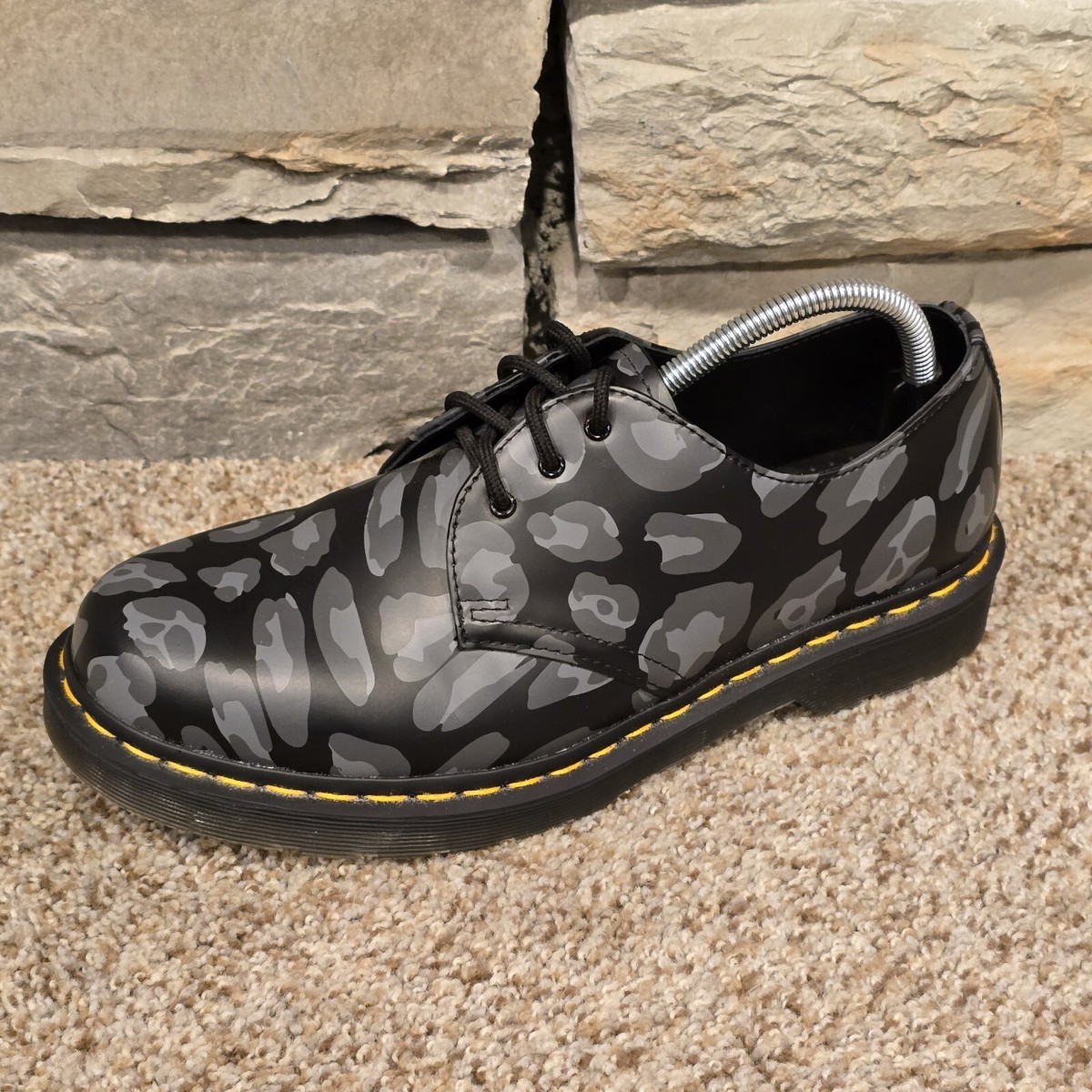 Dr. Martens Shoes Mens Size 7 Green Leopard Skull Print Casual Lace Up 27686 New Dr. Martens 1461 Skull Leopard Print | Mercari main image 4