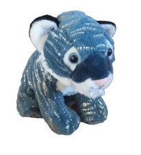 Wild Republic Blue Silver Tiger Foilkins Plush 12  Jungle Stuffed Animal HS