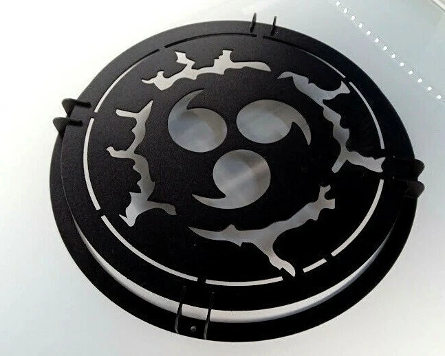 Handmade Custom Metal Raised Speakesr Grill 1pc Naruto Uchiha sign Subwoofer - Image 2 of 4