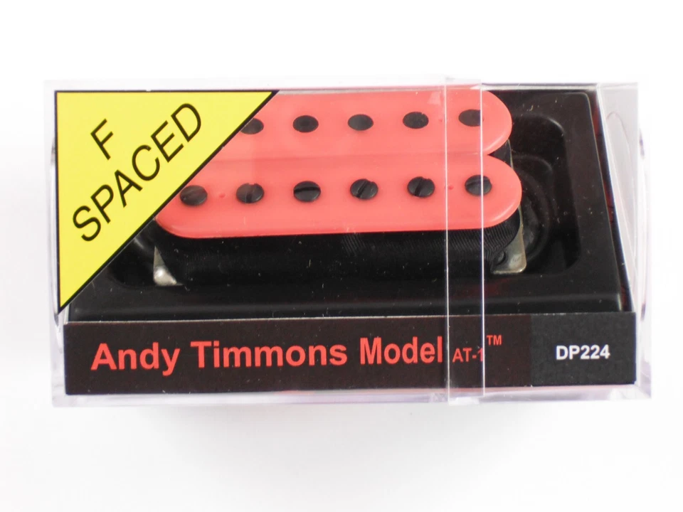 DiMarzio F-spaced Andy Timmons AT-1 Bridge Pink W/Black Poles DP 224 - Image 1 of 1