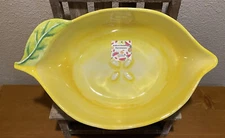 Farmhouse Lemon Serving Bowl, Melamine Lemon Shaped Serving Bowl, Lemon Bowl