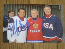 1980 TEAM USA Hockey MIKE ERUZIONE Signed 4x6 Photo AUTOGRAPH 1E