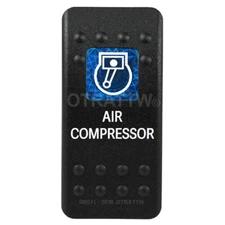 OTRATTW Carling Technologies Contura II Rocker only, AIR COMPRESSOR, BLUE LENS