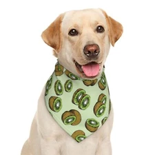 Tropical Kiwi Dog Bandana Scarf Triangle Bibs Pet Accessories Cat Kerchief
