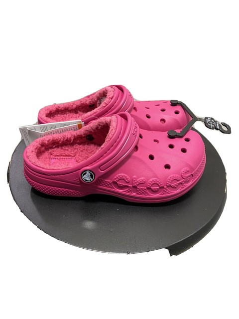 ballerina pink fuzzy crocs
