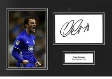 Craig Gardner Signed 12x8 Photo Card Display Birmingham City Autograph COA