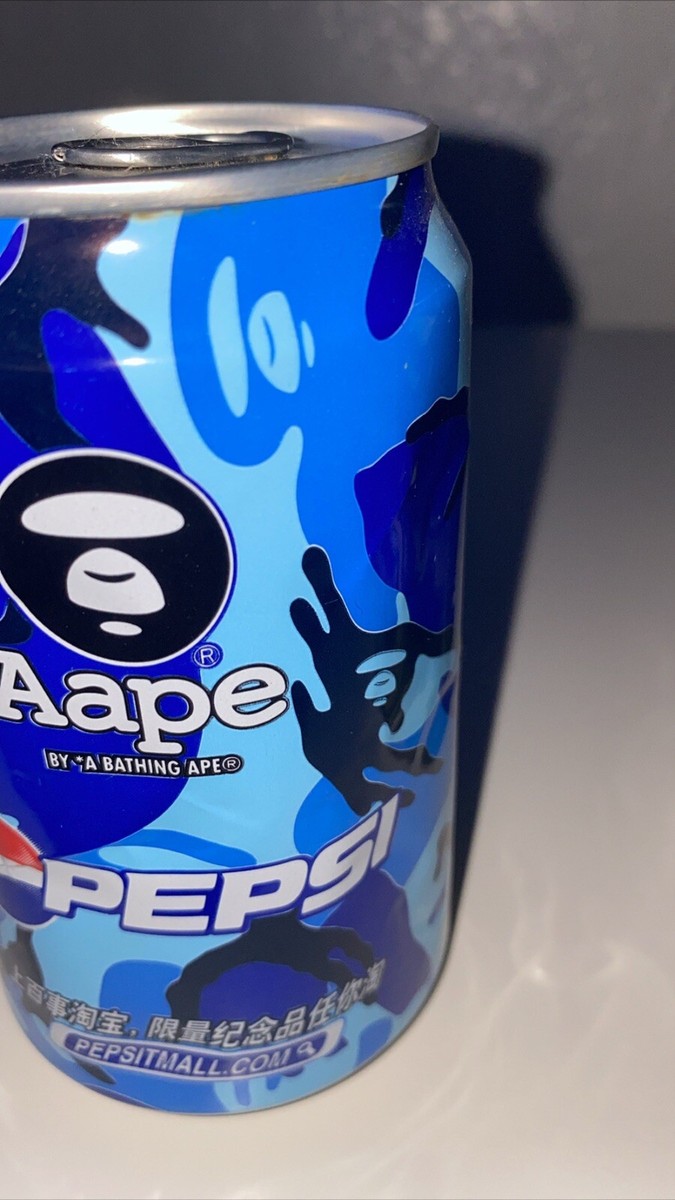 A BATHING APE - APE×PEPSI 缶 12本セット A BATHING APE BAPE X Pepsi Moonface Logo Camo Soda Cans Blue