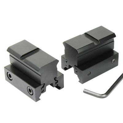 2 PCS - Flat Top 1'' Rail Riser Block Mounts for Pictinney or 11mm Dovetail Rail 