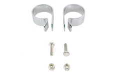 Chrome 1-7/8" Exhaust Clamp Set for Custom Harley Models
