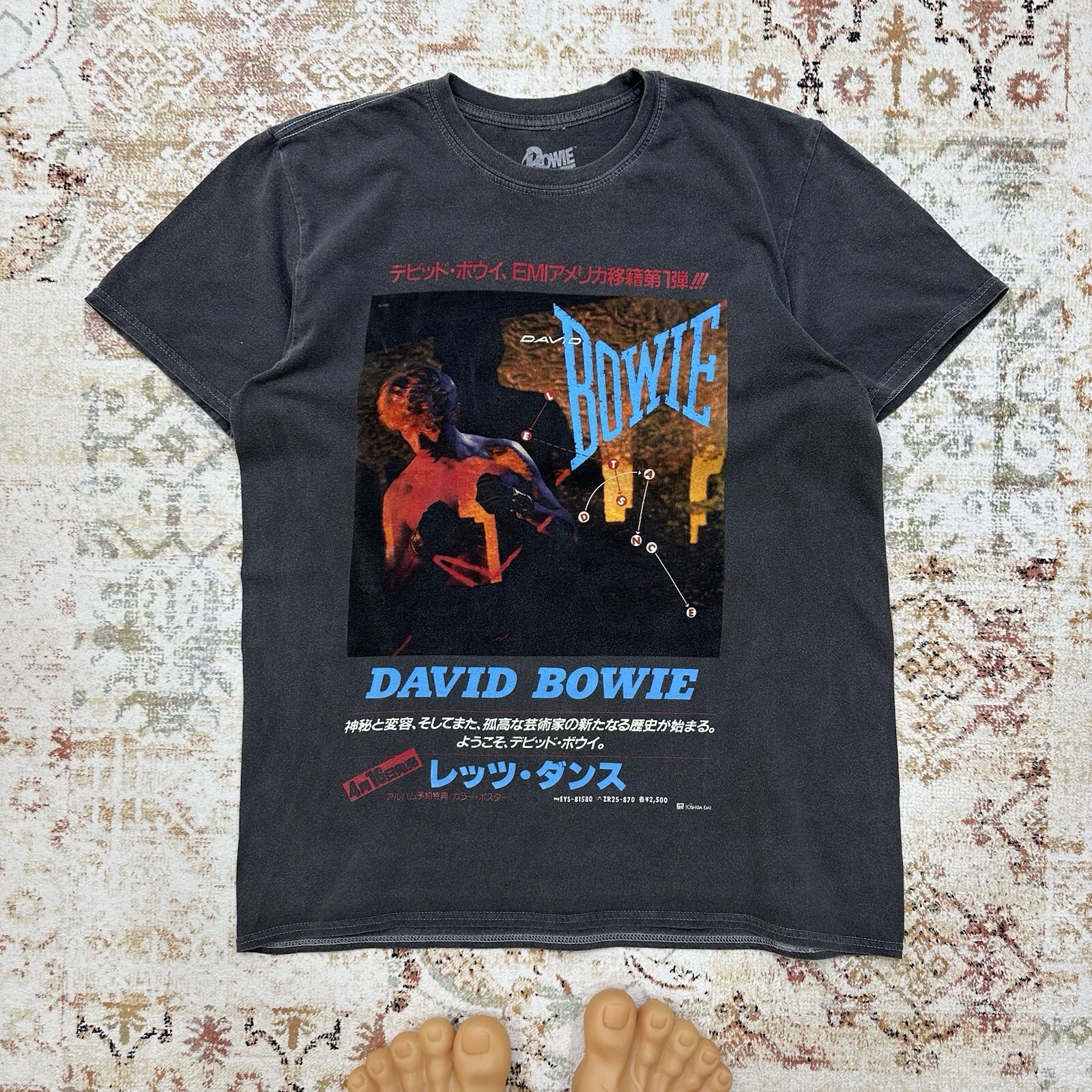 Vintage David Bowie Rock T-shirts Logo 2000 USA Style Band Tee Used Crazy Fit