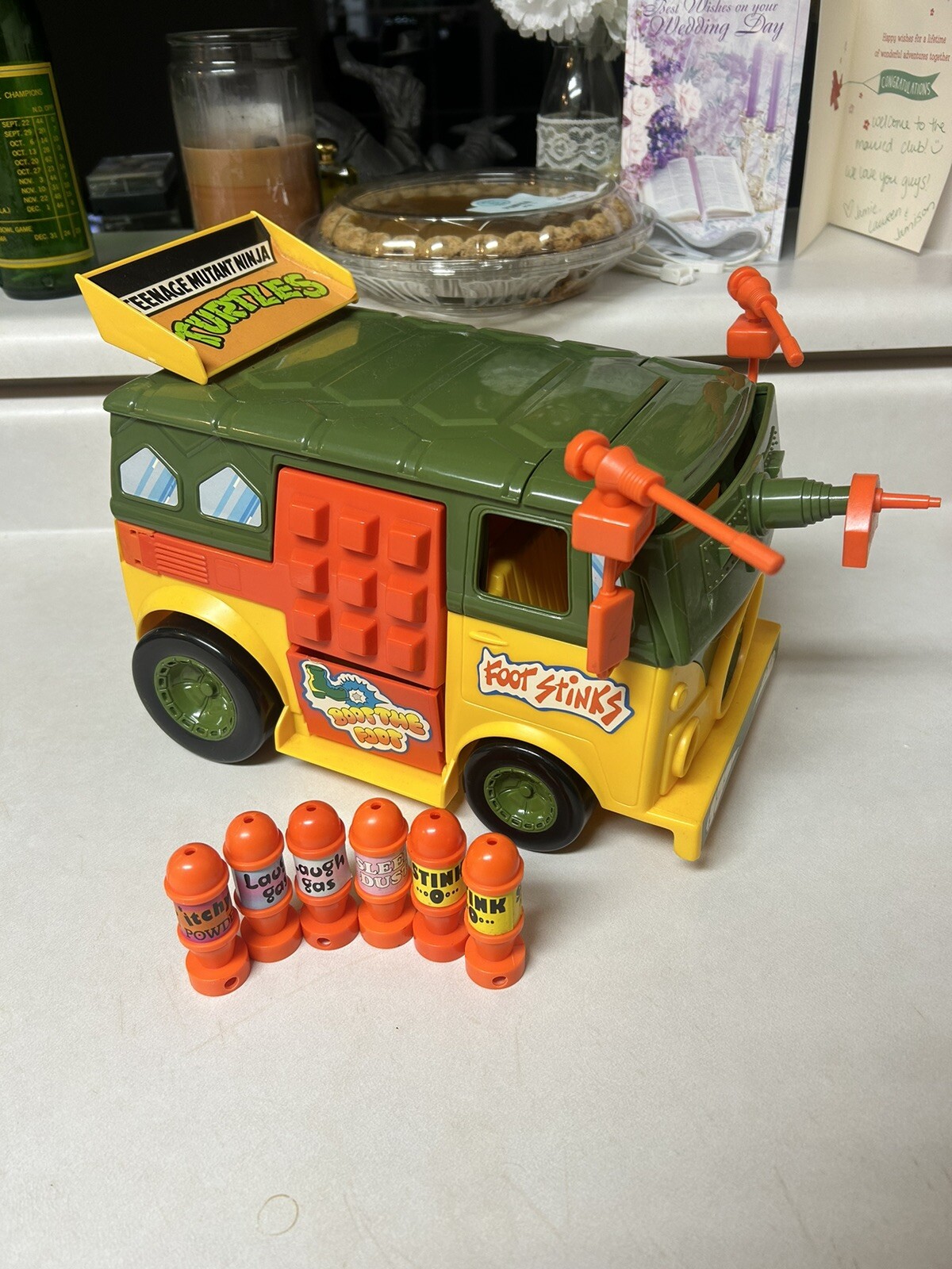 Vintage TMNT Teenage Mutant Ninja Turtles Party Wagon Van Bus 1989 - Incomplete