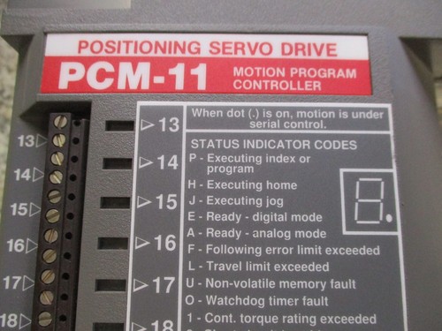 EMERSON MOTION CONTROL W/PCM-11 SERVO DRIVE MODEL FX-208 960135-01 - Picture 5 of 8