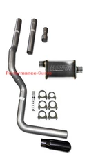 Mandrel Performance Exhaust w/ FlowFX Muffler Fits 88-01 Dodge Ram 5.2 5.9 Black