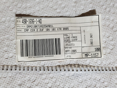 Murata Electronics GRM21BR71A225KA01L Fixed Ceramic Capacitor