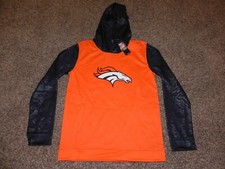 DENVER BRONCOS HOODED SWEATSHIRT YOUTH XL 16-18 NFL TEAM APPAREL BRAND NEW 